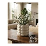 mora store Dekoratif Bubble Beton Saksı İskandinav Tarz Modern Saksı 14,5x12 cm