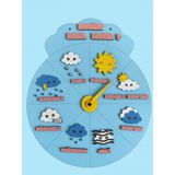 Morana Design Bugün Hava Nasıl? Hava Durumu Panosu – 3 mm Mdf Renkli, Hareketli Ibreli Eğitici Sınıf Panosu 35X38 cm