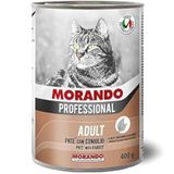 Morando MİGLİOR GATTE PROFESYONEL YETİŞKİN KEDİ MAMASI KONSERVE TAVŞANLI PÜRE 400 G
