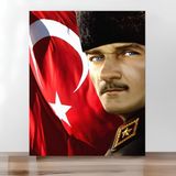 Moranka Sayılarla Boyama Tuval Seti Fırça Boya Dahil (Çıtalı) 40X50 cm - Atatürk