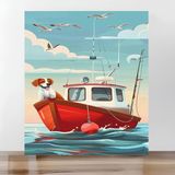 Moranka Sayılarla Boyama Tuval Seti Fırça Boya Dahil (Çıtalı) 40X50 cm - Tekne Dostum - 40 X 50 CM
