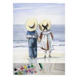 MorAnka Tuval&Boya Sayılarla Boyama Tuval Seti Fırça Boya Dahil (Çıtalı) 40X50 cm - Çocuklar