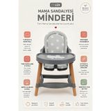 MorBebe Lüx Mama Sandalyesi Minder ( Tüm Mama Sandalyelerine Uyumludur ) Füme