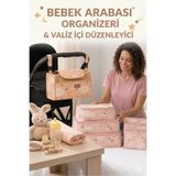MorBebe Premium Bebek Arabası Organizer Çanta I 6'lı Set Desenli Bavul Valiz Içi Çok Amaçlı Organizer
