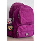 MORCA Fcstore Krinkıl Kumaş Su Geçirmez Orta Boy Bordo Klinkır Sırt Çantası/laptop Okul Çantası