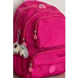 MORCA Fcstore Krinkıl Kumaş Suya Dayanıklı Orta Boy Pembe Klinkır Sırt Çantası/laptop Okul Çantası