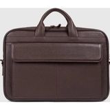 MORCA Hakiki Deri Unisex Evrak Çantası Laptop Bölmeli 16" & 17" Inç Kahve
