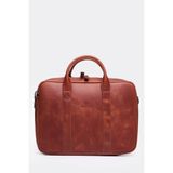 MORCA Macbook Organizer Hakiki Deri Laptop Evrak Çantası 13" & 14" İnç Crazy Taba