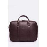 MORCA Macbook Organizer Hakiki Deri Laptop Evrak Çantası 13" & 14" İnç Kahve Naturel