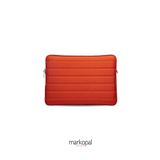 MORCA Macbook Uyumlu Kılıf Notebook Tablet Laptop Kılıfı 15"-16" Çizgili Su Geçirmez Omuz Askılı Turuncu