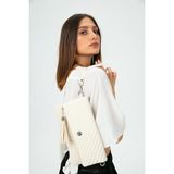 Morca Uzun Askılı Kadın Ekru Clutch Portföy Çantası