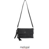 Morca Uzun Omuz Askılı Clutch Portföy Çantası - 000-Siyah