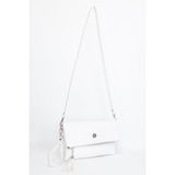 Morca Uzun Omuz Askılı Clutch Portföy Çantası - 001-Beyaz
