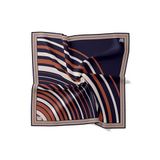 Morcivert Yarım Daire Twill İpek Eşarp