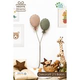 mordesign Çocuk Odası Dekorasyonu 2'li Balon Set, Bebek Odası Dekoratif Balon, Duvar Dekorasyonu, Haki-Kapiçino