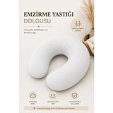 mordesign Emzirme Yastığı Dolgusu Tela Kumaş %100 Boncuk Elyaf Anne Bebek Emzirme Yastığı Içi - Beyaz