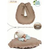 mordesign Fırfırlı Emzirme Yastığı, Bebek Destek Minderi, Hamile Yastığı, Pamuk Kumaş, Ruffle Seri, Kapiçino - Cappuccino