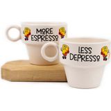 More Espresso & Less Despresso 2'li Espresso Bardak Seti - Hediye Seramik Fincan - 1 Adet