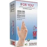 MORE FOR YOU Tek Kullanımlık Termo Vinil Eldiven 100'LÜ M Beden Çok Amaçlı Kullanım İçin Vinil Malzeme