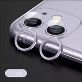 More Gsm iPhone 11 ile Uyumlu Halka Set Kamera Lens Koruyucu (Mor)