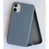 More Gsm iPhone 11 ile Uyumlu Lansman içi Kadife Soft Esnek Yapıya Sahip Darbeye Dayanıklı Sıvı Silikon Kılıf (Gri)