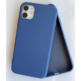 More Gsm iPhone 11 ile Uyumlu Lansman içi Kadife Soft Esnek Yapıya Sahip Darbeye Dayanıklı Sıvı Silikon Kılıf (Jean Blue)