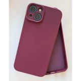 More Gsm iPhone 13 & 14 ile Uyumlu Kamera Korumalı Lansman içi Kadife Soft Esnek Yapıya Sahip Darbeye Dayanıklı Sıvı Silikon Kılıf (Bordo)