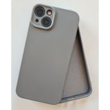 More Gsm iPhone 13 & 14 ile Uyumlu Kamera Korumalı Lansman içi Kadife Soft Esnek Yapıya Sahip Darbeye Dayanıklı Sıvı Silikon Kılıf (Gri)