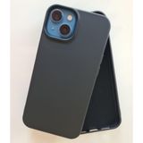 More Gsm iPhone 13 & 14 ile Uyumlu Lansman içi Kadife Soft Esnek Yapıya Sahip Darbeye Dayanıklı Sıvı Silikon Kılıf (Siyah)