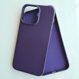 More Gsm iPhone 14 Pro ile Uyumlu Lansman içi Kadife Soft Esnek Yapıya Sahip Darbeye Dayanıklı Sıvı Silikon Kılıf (Derin Mor)