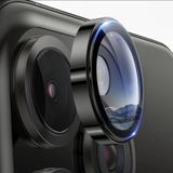 More Gsm iPhone 15 Pro / 15 ProMax ile Uyumlu Halka Set Kamera Lens Koruyucu (Siyah)