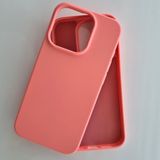 More Gsm iPhone 15 Pro ile Uyumlu Lansman içi Kadife Soft Esnek Yapıya Sahip Darbeye Dayanıklı Sıvı Silikon Kılıf (Şeker Pembe)