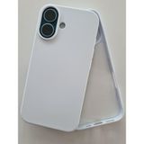 More Gsm iPhone 16 ile Uyumlu Lansman içi Kadife Soft Esnek Yapıya Sahip Darbeye Dayanıklı Sıvı Silikon Kılıf (Beyaz)