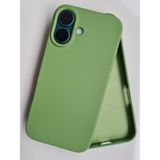 More Gsm iPhone 16 ile Uyumlu Lansman içi Kadife Soft Esnek Yapıya Sahip Darbeye Dayanıklı Sıvı Silikon Kılıf (Fıstık Yeşili)