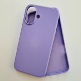 More Gsm iPhone 16 ile Uyumlu Lansman içi Kadife Soft Esnek Yapıya Sahip Darbeye Dayanıklı Sıvı Silikon Kılıf (Lila)