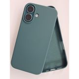 More Gsm iPhone 16 Plus (6.7inç) ile Uyumlu Lansman içi Kadife Soft Esnek Yapıya Sahip Darbeye Dayanıklı Sıvı Silikon Kılıf (Haki Yeşil)