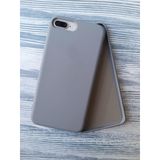 More Gsm iPhone 7 Plus & 8 Plus ile Uyumlu Lansman içi Kadife Soft Esnek Yapıya Sahip Darbeye Dayanıklı Sıvı Silikon Kılıf (Gri)