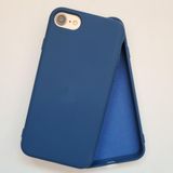 More Gsm iPhone Se 2020 & 7/8 ile Uyumlu Lansman içi Kadife Soft Esnek Yapıya Sahip Darbeye Dayanıklı Sıvı Silikon Kılıf (Navy Blue)