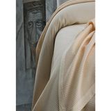 More Home Bal Desenli Çift Kişilik % 100 Pamuklu Pike 240*260 Açık Krem