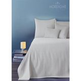 More Home Bal Desenli Tek Kişilik Pamuklu Pike 175 x 240 Beyaz