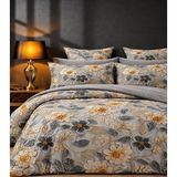 More Home Çift Kişilik Nevresim Takımı Lastikli Çarşaflı %100 Pamuk Ranforce 5d Çiçek Desen