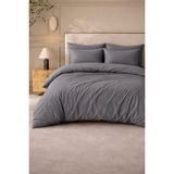 More Home Çift Kişilik Nevresim Takımı Lastikli Çarşaflı Antrasit - 200 x 220 cm - Antrasit - Gri