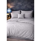More Home Çift Kişilik Nevresim Takımı Lastikli Çarşaflı Gri - 200 x 220 cm - Açık Gri