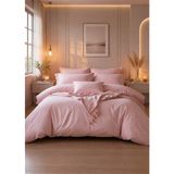 More Home Çift Kişilik Nevresim Takımı Lastikli Çarşaflı Pudra - 200 x 220 cm