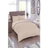 More Home Çift Kişilik Yorgan Kılıfı + Yastık Kılıfı Bej