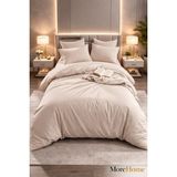 More Home Çift Kişilik Yorgan Kılıfı + Yastık Kılıfı (Çarşafsız) Bej - 200 x 220 cm