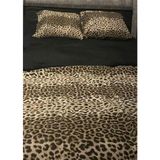 More Home Çift Kişilik Yorgan Kılıfı + Yastık Kılıfı (Çarşafsız) Leopar-Siyah - Renkli - 200 x 220 cm