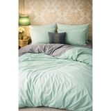 More Home Çift Kişilik Yorgan kılıfı + Yastık Kılıfı (Çarşafsız) Yeşil Antrasit - Yeşil - Gri - 200 x 220 cm