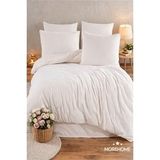 More Home Çift Kişilik Yorgan Kılıfı + Yastık Kılıfı krem (Bej)