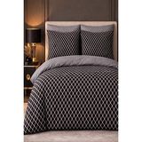 More Home Çift Kişilik Yorgan Kılıfı + Yastık Kılıfı Motif Desen Siyah Beyaz